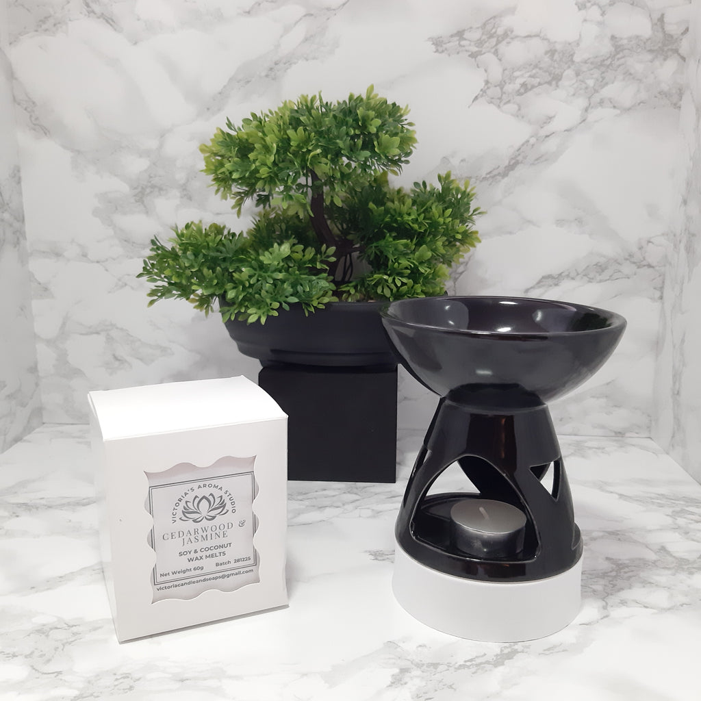 Geometric Wax Warmer & Clamshell Gift Set