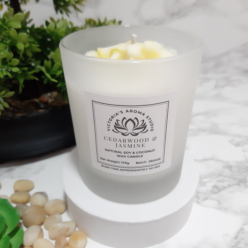 170g Scented Candle with Embed Flower
