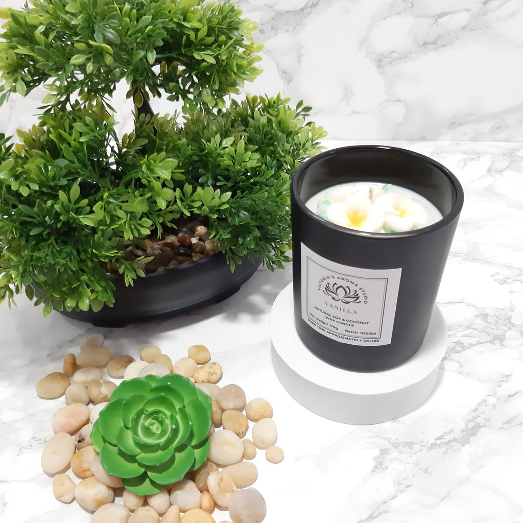 170g Scented Candle with Embed Flower