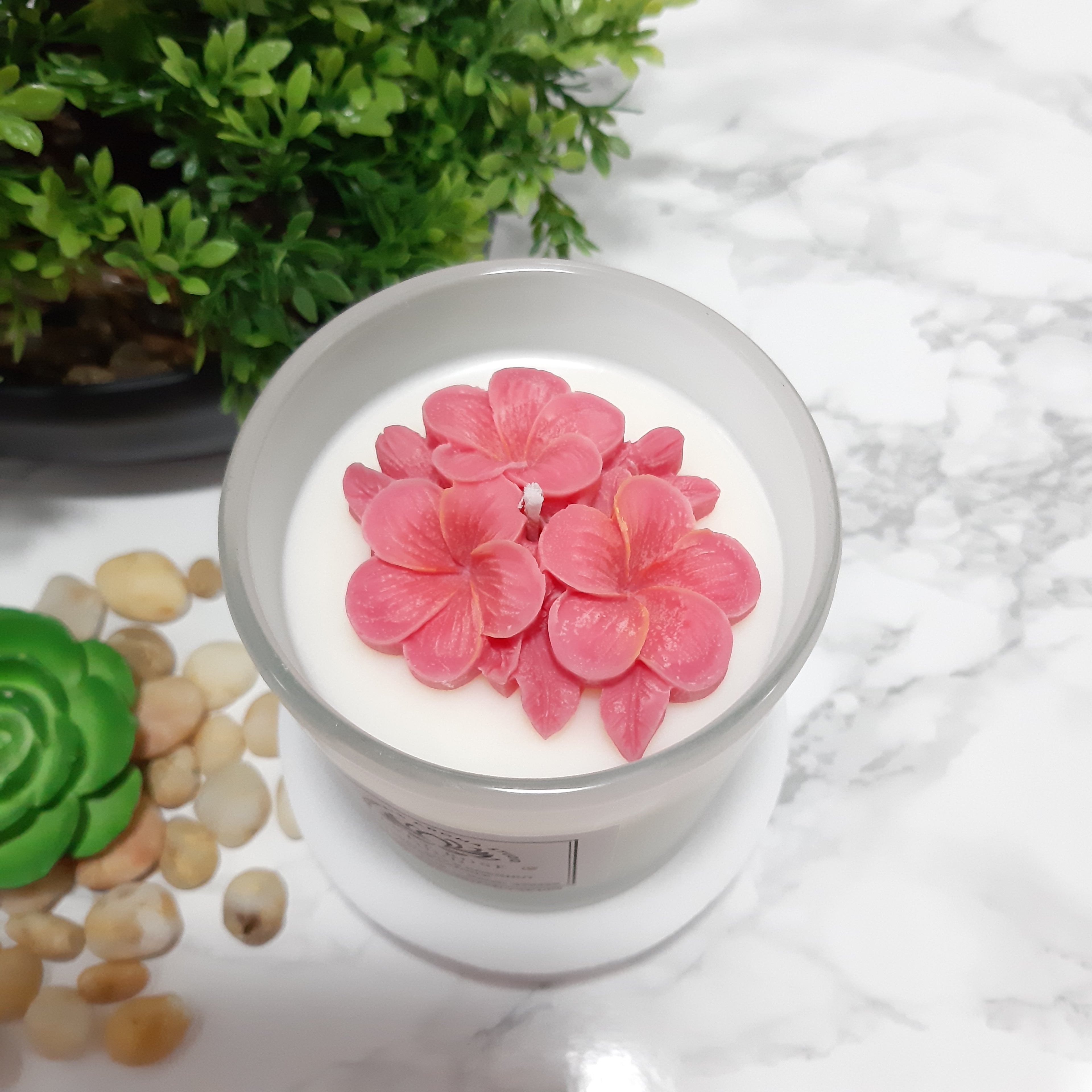 170g Scented Candle with Embed Flower